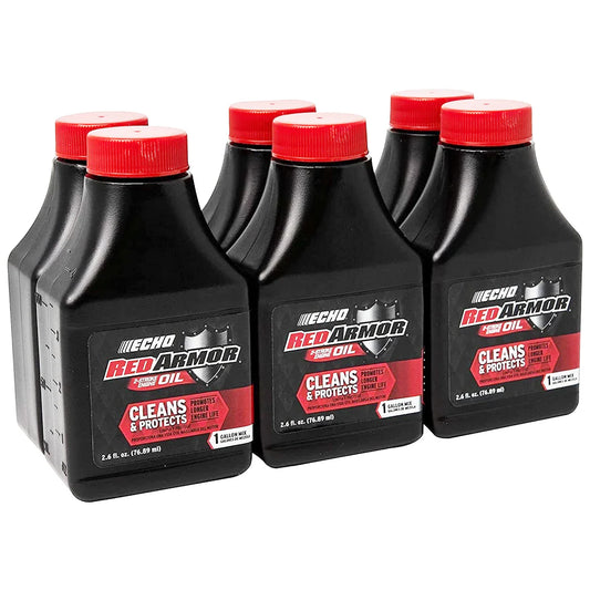 Echo Red Armor Oil 1 Gal Mix, 2.6OZ, 6 pack (6550001-6)
