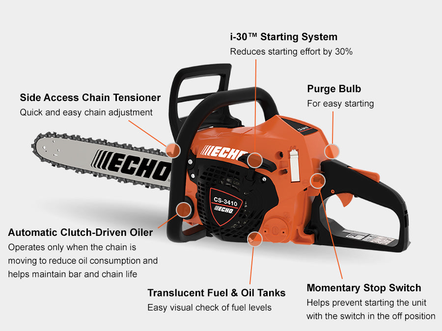 Echo CS-3410 34.4cc Chainsaw w/ 16" Bar