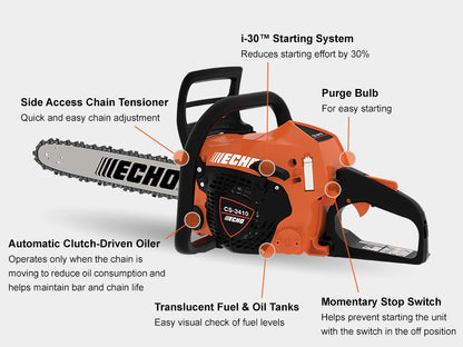 Echo CS-3410 34.4cc Chainsaw w/ 16" Bar