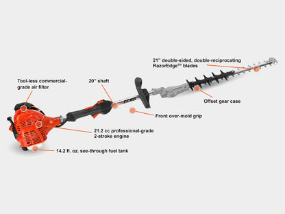 Echo SHC-225S Hedge Trimmer w/ 21in Shaft