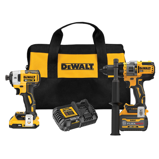 DCK2100D1T1 - 20V MAX Brushless Cordless Hammer Drill/Driver with FLEXVOLT ADVANTAGE™ and 3-Speed Impact Driver Combo Kit